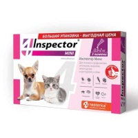 Инспектор Mini для кошек и собак 0,5-2 кг, 3 пипетки