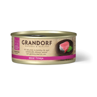 GRANDORF Консервы для кошек, филе тунца в бульоне , 70 г