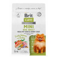 Brit Care Mini сухой корм для взрослых собак мелких пород, индейка и лосось, 400 г