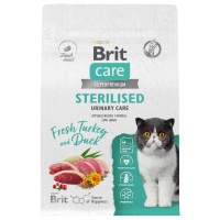Brit Care сухой корм для стерилизованных кошек Urinary Care, индейка, утка