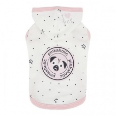 PINKAHOLIC Толстовка с капюшоном для собак ROYAL PUG, белая