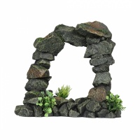 AQUA DELLA Декорация для аквариума "Арка каменная", серая, 27х13x25см