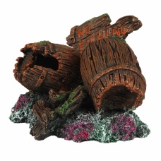 AQUA DELLA Декорация для аквариума "Две бочки NO FISHING", 13,5x11x11см