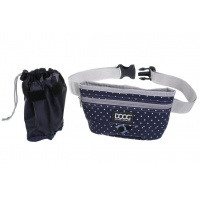 DOOG Сумка на пояс "Treat Pouch", синяя в белый горох, 20х12см
