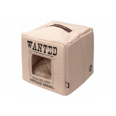 EBI Лежак - домик для животных мягкий "Wanted", бежевый, 40х40х40см