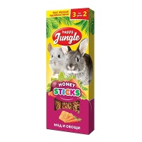 Happy Jungle Палочки для крупных грызунов мед и овощи 3 шт по 30 гр