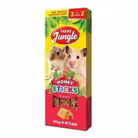 Happy Jungle Палочки для мелких грызунов мед и ягоды 3 шт