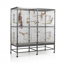 MONTANA Клетка для птиц "Paradiso 150", antik-platinum, 150x65x161см
