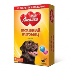 МультиЛакомки витаминиз. лакомство для собак Активный питомец 100 таб