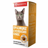 ПРАЗИЦИД ПЛЮС суспензия антигельминтнaя для кошек, 1мл/1кг, фл.7мл