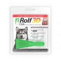 Рольф Клуб 3D капли от блох для собак от 20 до 40 кг (1 пип/уп)