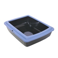 ROSEWOOD Туалет для кошек с рамкой "Eco Line", черно-голубой, 48х38х14см
