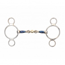 SHIRES Трензель восьмерка с 2-мя кольцами "Blue Sweet", 12,5 см