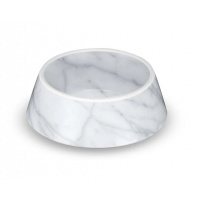TARHONG Миска для животных "Carrara Marble", белый мрамор, 13х13х2,8см (180мл)