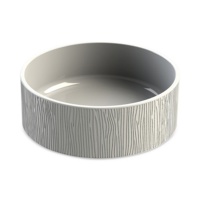 TARHONG Миска для животных керамическая "Wood Grain", белая, 20х6,9см (1775мл)