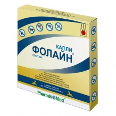 Фолайн капли на холку для собак от 40 кг., 1,5 мл.