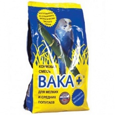 ВАКА Плюс Корм для мелких и средних попугаев, 500г (пакет) 75060