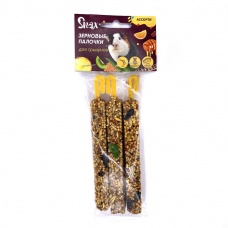 Зерновые палочки для грызунов "Snax" ассорти (тропич.фрукты, мед, рожк.дерево) 3 шт (75г)