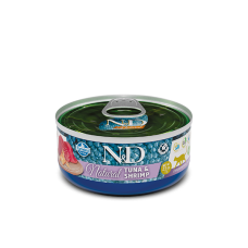 Farmina N&D CAT NATURAL влажный корм для кошек тунец с креветкой, 70 г
