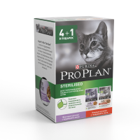 Pro Plan Pouch консервы для стерилизованных /кастр. кошек индейка говядина PROMO 4+1