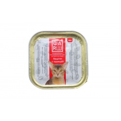 Паштет для кошек ФАРШ с курицей, 100 гр